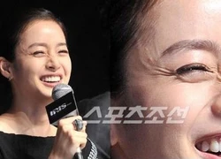 Kim Tae Hee "lộ" da mặt sần sùi và đầy vết chân chim