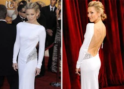 Kate Hudson phô lưng trần với đầm trắng