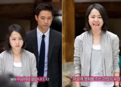 Moon Geun Young lè lưỡi siêu cute trên phim trường