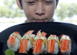 Sushi bọc vàng, đính kim cương