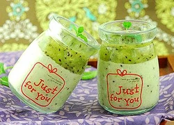 Pudding vị kiwi mát lạnh