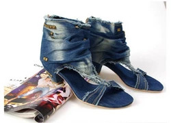 Độc đáo sandal denim