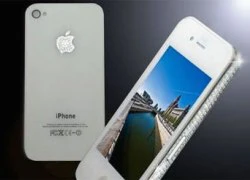 iPhone 4 màu trắng đính kim cương