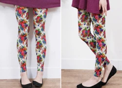 Nhí nhảnh với legging họa tiết