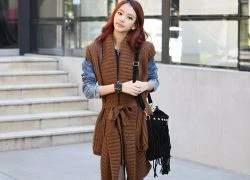 Mới lạ với khăn, áo len vặn thừng - chunky knit