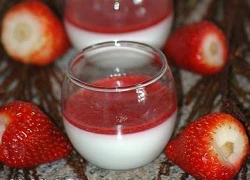 Panna cotta dâu tây