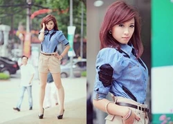 Thêm cá tính với áo denim pha ren tự tay làm