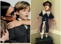 Vic và con trai làm "búp bê Justin Bieber" bằng... giấy vệ sinh!