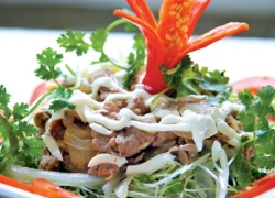 Gỏi bò trộn cải mầm