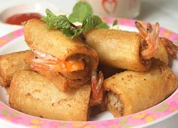 Sandwich cuộn tôm chiên