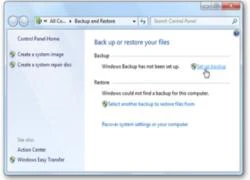 Sử dụng Backup và Restore trong Windows 7