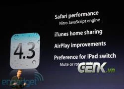 Apple giới thiệu iOS 4.3: Không nhiều tính năng nổi trội