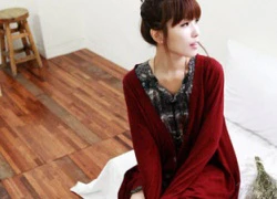 Cardigan "kết đôi" sơ mi dịu dàng đón gió mùa