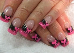 Vẽ nơ con bướm cho nail dịu dàng