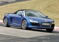 Audi R8 GT Spyder trần trụi trên đường thử