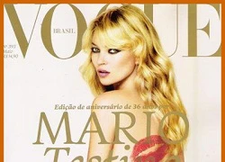 Kate Moss "ở trần" trên Vogue Brazil