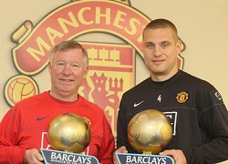 Sir Alex và học trò Vidic được tôn vinh