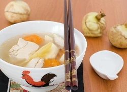 Canh gà hành sắn ngon lạ