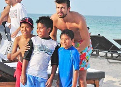 Gerard Pique nhí nhảnh tại Mỹ