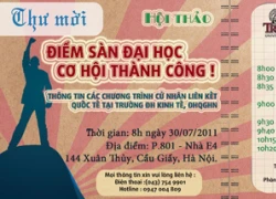 Hội thảo "Điểm sàn đại học, cơ hội thành công" tại ĐH Kinh tế, ĐHQGHN