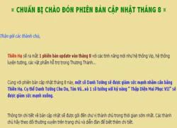 Thiên Hạ update phiên bản mới