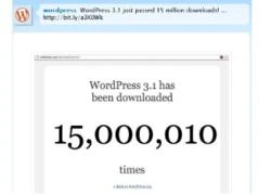 WordPress 3.1 đã có hơn 15 triệu lượt tải