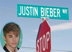 Biển phố mang tên Justin Bieber bị đánh cắp