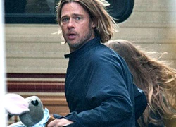 Brad Pitt cứu người trên phim trường