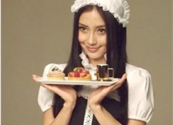 Angelababy làm cô bồi bàn dễ thương