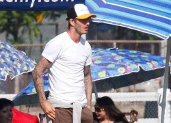 Becks hò hét cổ vũ tinh thần con trai