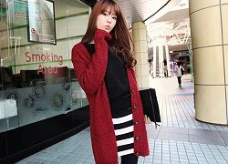 Biến tấu với cardigan dáng dài