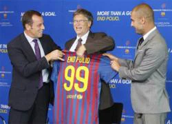 Guardiola cùng Bill Gates kêu gọi phòng chống bệnh bại liệt