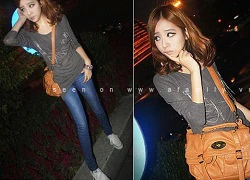 Mix jeans skinny màu sắc khoe dáng đón thu