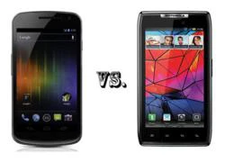 Samsung Galaxy Nexus so với Motorola Droid Razr