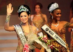 Tân HHHV &#8216;đọ sắc&#8217; cùng Miss Indonesia 2011