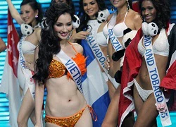 Trúc Diễm và thí sinh Miss International diễn bikini