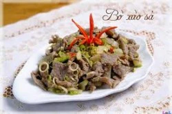 [Chế biến]-Bò xào sả ớt