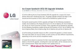 Các điện thoại LG sẽ có Ice Cream Sandwich vào quý 2 năm 2012