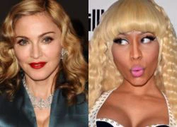 Madonna hôn môi Nicki Minaj trên trường quay MV