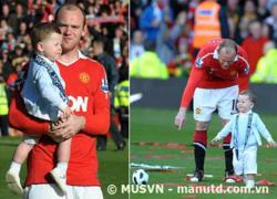 Rooney tập cho bé Kai trở thành golf thủ