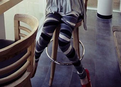 Xốn xang phố Đông cùng legging hoạ tiết