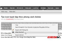 Nhận biết font chữ được sử dụng cho website bất kỳ trên Chrome