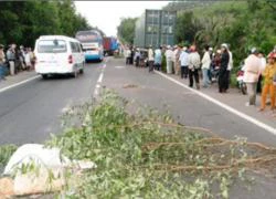 Đâm vào xe đầu kéo, hai cha con chết thảm