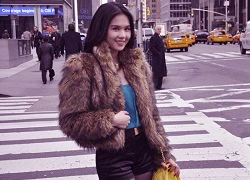 Ngọc Trinh khoe sắc trên phố New York