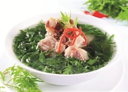 Ngọt thơm canh sườn lá đinh lăng