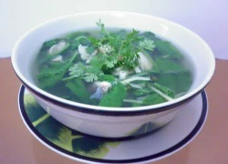 Canh cải trời nấu cá rô