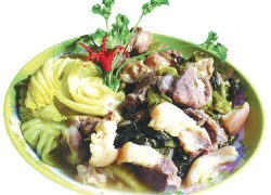 [Chế biến]-Canh giò heo nấu dưa cải