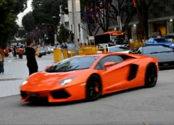 Cuộc hội tụ hiếm hoi của 8 siêu xe Lamborghini Aventador