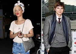 Rihanna hẹn hò Ashton Kutcher lúc nửa đêm