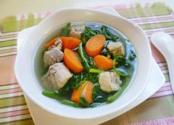 [Chế biến]-Canh cải xoong nấu sườn